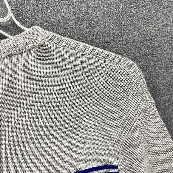 Peter‎ Millar Sweater Mens Medium Gray Blue Crown Crewneck Merino Wool Knit - Picture 15 of 16